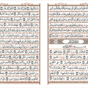 قرآن وزیری 2 رنگ خط عثمان ظه ترجمه انصاریان - انتشارات پیام بهاران